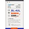 TOPGOBAT Batteria di ricambio per BL-4U, 1800 mAh, ad alta capacità, compatibile con modello BL-4U (con Nokia 301, 3120C, 500, 515, 5250, 5330, 5530, 6600, 8800, C5, E75, Asha 210)
