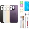 BAYERQ Vetro posteriore di ricambio compatibile con iPhone 12 Pro Max- Vetro cover batteria con strumenti di riparazione (bianco)