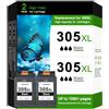 Cebhink Cartucce 305XL compatibili con HP 305 nero, confezione da 2