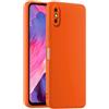 HULLIN Custodia per Telefono in Silicone Colorato, Adatta per iPhone X/iPhone Xs (5.8) - Arancia