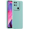 HULLIN Custodia per Telefono in Silicone Colorato, Adatta per Redmi 10C / POCO C40 (6.71) - Ciano chiaro