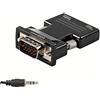 Mowpiny Adattatori HDMI a VGA, HDMI Femmina a VGA Maschio Audio, Convertitore con Cavo Audio da 3,5 mm per Computer, Desktop, Monitor, HDTV
