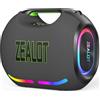 ZEALOT Cassa Bluetooth Portatile ZE21,Potenza di Picco di 300W,Bassi Potenti con Luci,Impermeabile IPX6,Ideale per Feste,Attività all'aperto e uso a bordo piscina