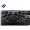 Perixx PERIBOARD-335BL Tastiera meccanica compatta ergonomica cablata,Interruttori a scatto blu a basso profilo,Compatibile con Windows e Mac OS X,Inglese degli Stati Uniti