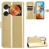 BellaCase Custodia ZTE Nubia Music 2 [Custodia Portafoglio] [Staffa] [Slot per schede] [Flip Cover Magnetica] Compatibile con Lo Smartphone ZTE Nubia Music 2(d'oro)