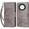 KENHONER Custodia per Honor Magic5 Lite Cover, Grigio Farfalla
