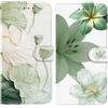 BLOTECH Custodia Flip Caso 2 pezzi per Samsung Galaxy A55 5G, in motivo, interno in silicone, modelli per ragazze e donne, motivo, custodia protettiva antiurto, con supporto da lettura，Serie Verde d'estate