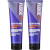 Fudge - Shampoo Tonificante Clean Blonde, Professionale, Per Capelli Biondi, Viola, 250 Millilitro (Confezione da 2)