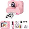 ASTGMI Macchina Fotografica Bambini Istantanea, 2,4 Pollici 1080P Fotocamera Bambini Selfie con Carta da Stampa e 32GB Scheda, Giocattolo Regalo di Natale Bambino e Bambina 3 4 5 6 7 8 Anni (Rosa)