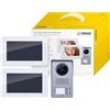 Vimar K40911 Kit Videocitofono Bifamiliare Con Alimentatori Multispina, ‎Attivazione con solo Movimento, Bianco / Grigio, ‎16 x 2 x 9 cm, 1.78 Kg