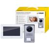 VIMAR K40990 Kit videocitofono da parete, vivavoce, colori LCD 7'', tastiera capacitiva, targa audiovideo, alimentatore con spine standard EU, UK, US, AUS