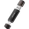 KOOTION Chiavetta USB C 128GB USB 2.0 OTG 2 in 1 Tipo C Nero Piccolo e Leggero Per Android/Window/PC/MacBook, ect