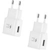 AOKUTDA 2-Pack Caricatore USB,Caricabatteria Ricarica Rapida per Samsung Galaxy A16 A15 A14 A13 A20e A25 A34 A36 A51 A54 A55 A56 S8 S9 S10 S20 S21 FE Plus Z Flip3, Caricatore Cellulare e altri Smartphone