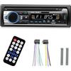 Chasinglee Autoradio Bluetooth - 1 DIN - 2x60W - Funzione AUX, lettore MP3 e doppia porta USB, suono stereo FM, chiamate in vivavoce, uscite RCA, tasti illuminati RGB, iOS e Android