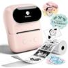 Phomemo M108 - Stampante per etichette Bluetooth, autoadesiva, termica, per codici a barre, vendita al dettaglio, ufficio, compatibile con telefoni e sistema PC, colore: rosa