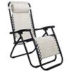 Totò Piccinni Sedia GRAVITY gravità Zero Sdraio da Giardino Poltrona Relax Pieghevole Salvaspazio Reclinabile Tessuto in Textilene (Beige)