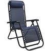 Totò Piccinni Sedia GRAVITY gravità Zero Sdraio da Giardino Poltrona Relax Pieghevole Salvaspazio Reclinabile Tessuto in Textilene (Blu)