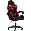 Totò Piccinni Sedia GAMING Ergonomica Reclinabile Girevole con cuscini in similpelle con rotelle e poggiatesta (Red)