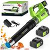 sukaudiz Soffiatore a Batteria Soffiatore a Foglie Senza Spazzole 1000W, 96000RPM, 21V 8000mAh, 5 Velocità Regolabili, Leggero Silenzioso Portatile, Soffiatore Elettrico per Giardino Vialetto Patio