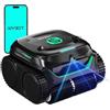 WYBOT C2 Vision Plus Robot Piscina Senza Fili con Telecamera IA, Robot Batteria pareti e Fondo: Potente aspirazione, Doppio Filtro, 8 modalità, per Piscine interrate 210 m² - Verde Mezzanotte