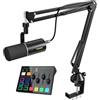 TONOR Equipment Bundle di PC Microfono Dinamico Podcast, USB/XLR Microfoni Gaming e Mixer Audio, Mic in,etallo Cardioide per Giochi, Podcasting, Streaming, Registrazione Vocale,Youtube, Discord, E7