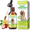 CiAIplw Gocce per Infezioni da Lieviti per Cani, Nelle Orecchie e Sulla Pelle - Sollievo da Prurito, Arrossamento e Odore, Supporta la Salute Generale Della Pelle e del Mantello, 60ml
