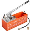 VEVOR Pompa di Prova Idrostatica Pressione Manuale 11,36 L per Tubazioni, Pompa per Pressione Tubazioni Riscaldamento Rilevamento Perdite, Manometro, Intervallo 0-50 Bar, Doppia Valvola, 0-50 ℃