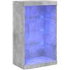 Generico Credenza con Luci LED Grigio Cemento 60,5x37x100 cm,Mobili,Armadietti e portaoggetti,Buffet e credenze,Grigio,23 kg,836710
