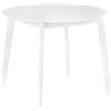Beliani Tavolo Rotondo da Pranzo Cucina Piano MDF 100 cm Bianco