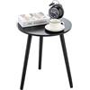 YOUDENOVA Tavolino Laterale Rotondo in Legno Ø42 × 52 cm, Nero