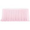 WWQQKJ Gonna da Tavolo in Tulle, Garza da scrivania in Tulle Fluffy Romantico per Torte, Compleanni, Battesimi, tavoli di Nozze, Decorazione di Natale(Rosa Chiaro,6FT/183x77cm)