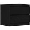 Generico Armadio da Notte con cassetto Rovere Nero 50 x 40 x 43,5 cm,Mobili,Tavoli,Comodini,Nero,12.2 kg,862611