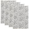 OLYCRAFT 4 Foglio di Carta da Trasferimento per Ceramica e Argilla A Forma di Fiore 53x38cm Decalcomanie Floreali in Ceramica per Decalcomania in Smalto per Ceramiche- 0.04mm di Spessore