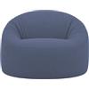 bananair - Pouf a Coste XXL, Fodera Sfoderabile, Blu Scuro, 100 cm