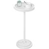 HOOBRO Tavolino, Tavolo per Bevande, Tavolino Rotondo per Spazi Ridotti, Tavolo Martini, per Soggiorno, Camera da Letto, Base per Divano Letto, Bianco EWW168BZ01
