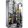 Oedim Vinile per Frigorifero York in carboncino 185 x 70 cm | Adesivo Resistente ed Economico | Adesivo Decorativo dal Design Elegante