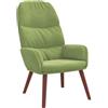 vidaXL Sedia Relax Verde Chiaro in Velluto