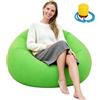 Qnbonrich Divano gonfiabile, poltrona gonfiabile, 105 x 105 x 60 cm, poltrona gonfiabile ultra morbida, senza imbottitura di fagioli, veloce e portatile, per soggiorno, giardino, campeggio (verde)