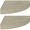 Generico Scaffali Angolari a Parete 2 pz Rovere 25x25x3,8 cm in MDF,Mobili,Scaffalature,Scaffali e mensole per pareti,Marrone,1.8 kg,323905