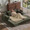 Fabulcozy Divano Letto 2 In 1 In Velluto A Coste - Pieghevole Con Braccioli, Rivestimento Lavabile, Design Moderno Per Spazi Ridotti