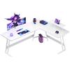 Devoko 170 x 130 cm Scrivania Gaming Angolare, Scrivania Angolare con Supporto per Monitor per Lo Studio, Il Gioco E Il Lavoro, Scrivania Gaming Ergonomica(Carbonio Bianca)