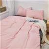 Odot Tinta Unita Copripiumino 150x200cm 180x220cm 200x230cm, Stile Semplice Copripiumini Microfibra Traspirante Morbido Biancheria da Letto per Adulti Bambini (Rosa Pallido,180x220cm)