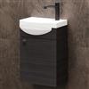 Planetmöbel Set di mobili da bagno lavabo con mobiletto 40 x 60 x 29 cm per bagno e WC ospiti, antracite