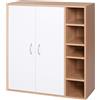 HOMCOM Scarpiera Slim da Parete Mobile Multiuso con 2 Ante 80x32x91cm