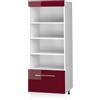 Vicco Scaffale da cucina Fame-Line, Bordeaux lucido/Bianco, 60 cm