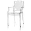 BELLELLI DESIGN La16 SEDIA TRASPARENTE GHOST CON BRACCIOLI IN POLICARBONATO - set 4 poltroncine - Neutro