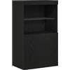 Generico Madia LED Nero 60 x 37 x 100 cm Legno Multistrato,Mobili,Armadietti e portaoggetti,Buffet e credenze,Nero,24.2 kg,863035