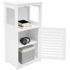 KIGNIEK Armadietto da bagno con 3 ripiani, armadietto da cucina, moderno, bianco, piccolo armadietto per bagno, camera da letto, soggiorno, cucina, corridoio, 37,6 x 28 x 79,8 cm