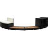 Cervaline Bordo Spa Nero in Polyrattan e Legno d'Acacia,Casa e Giardino,Piscine e Spa,Accessori per Piscina e Spa,29kg - 310092