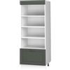 Vicco Scaffale da cucina Fame-Line, Verde-oro country/Bianco, 60 cm